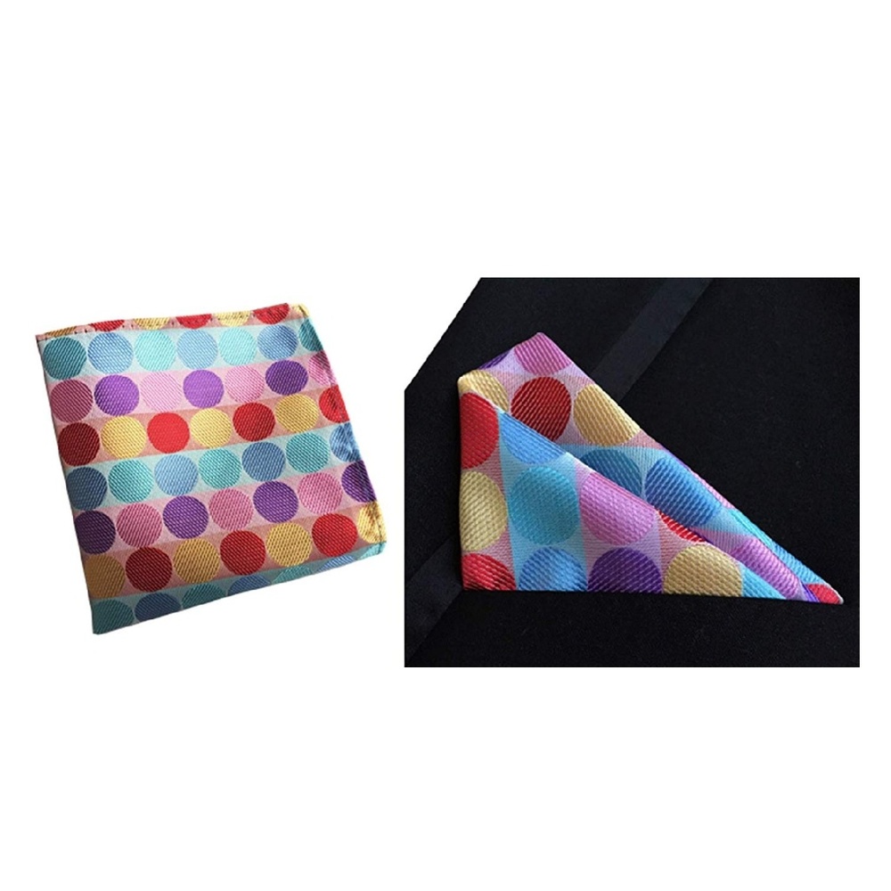 Mens 11pc Polka Dot Pocket Square Handkerchief - Picture 6 of 7